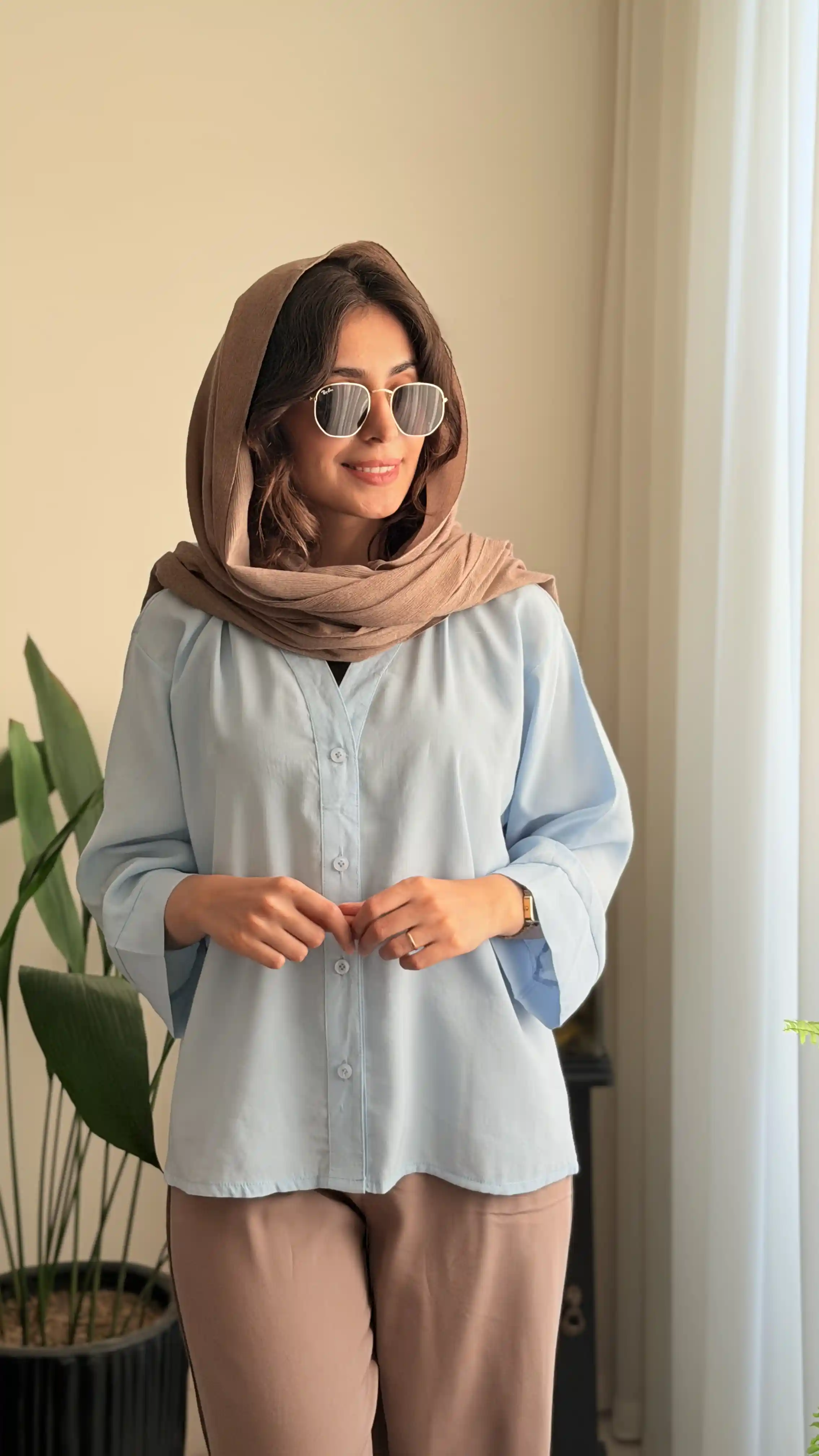 شومیز سیلک پیله دار