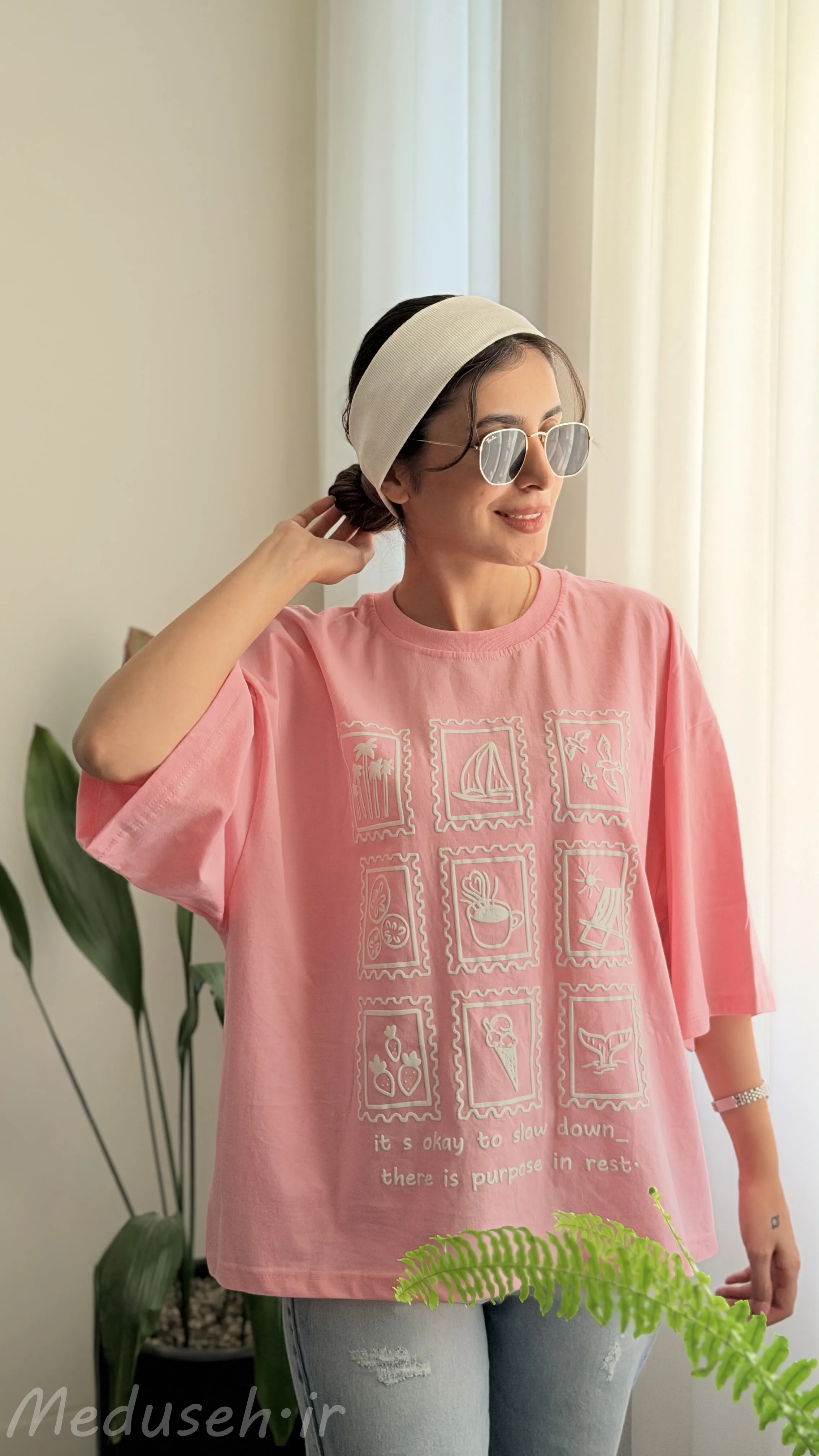 تیشرت باکسی طرح تابستونی